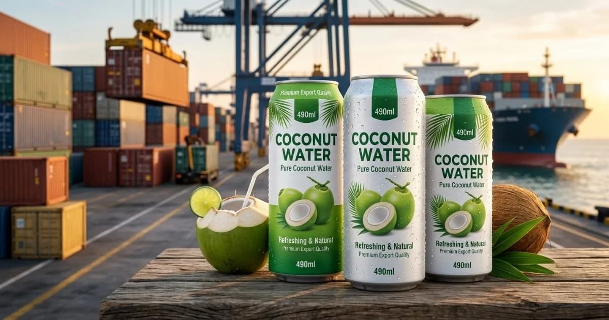 Coconut water in 490ml cans: Packaging benefits for export markets