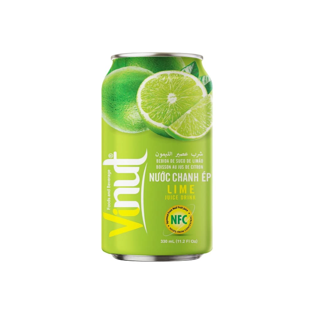 VINUT Lime Juice Drink, 11.1 fl oz (330 mL) Can