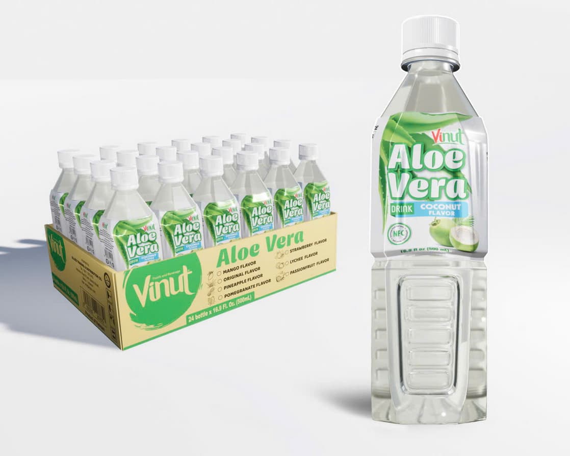 500ml VINUT Aloe Vera drink with Coconut flavor