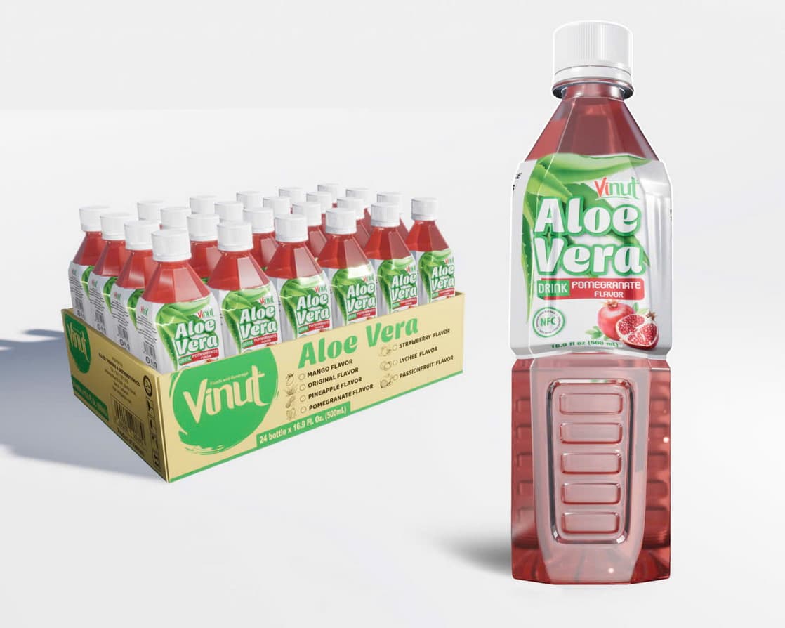 500ml VINUT Aloe Vera drink with Pemogranate flavor