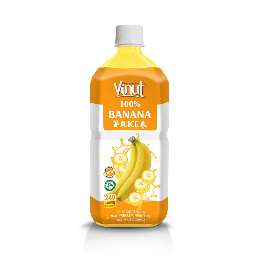 Vinut 100% Banana Juice, NFC, No Sugar Added, PET Bottle, 33.8 fl oz 1000 mL