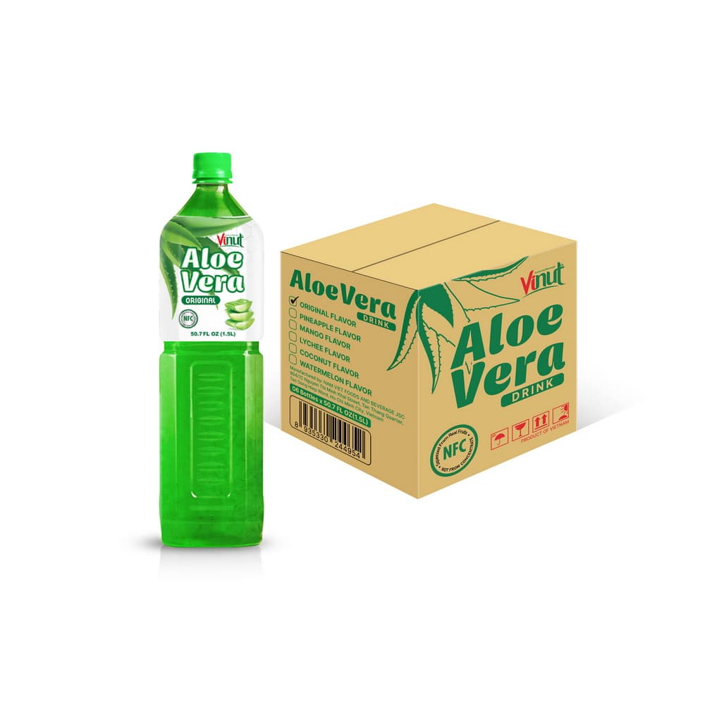 Vinut Aloe Vera Drink Original, NFC, PET Bottle, 50.7 fl oz 1.5 L