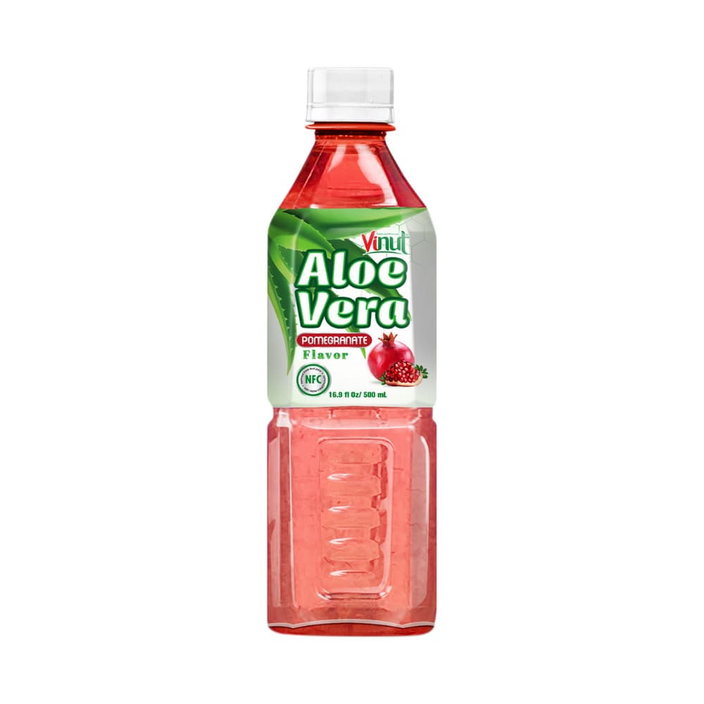 Vinut Aloe Vera Drink, Pomegranate Flavor, NFC, PET Bottle, 16.9 fl oz (500 mL)