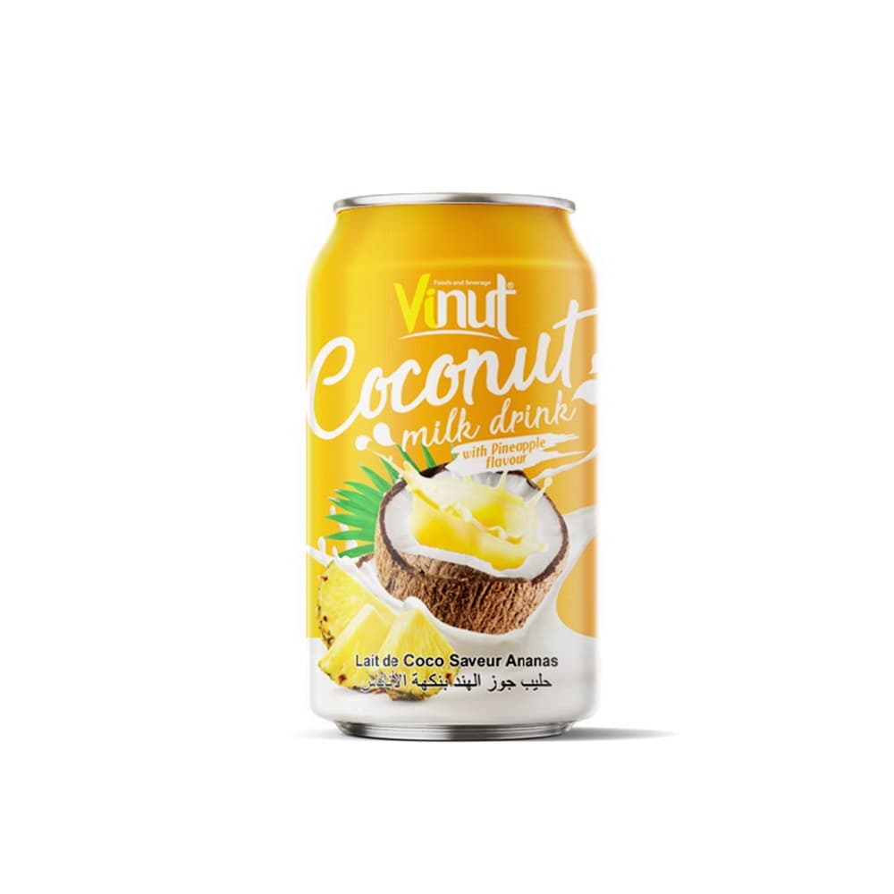Vinut Coconut Milk Drink, Pineapple Flavour, Can, (330 mL)
