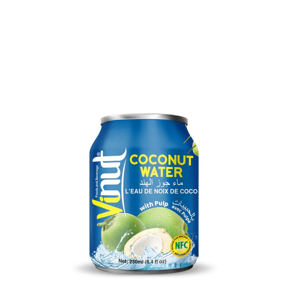Vinut Coconut Water with Pulp, NFC, Can, 8.45 fl oz 250 mL