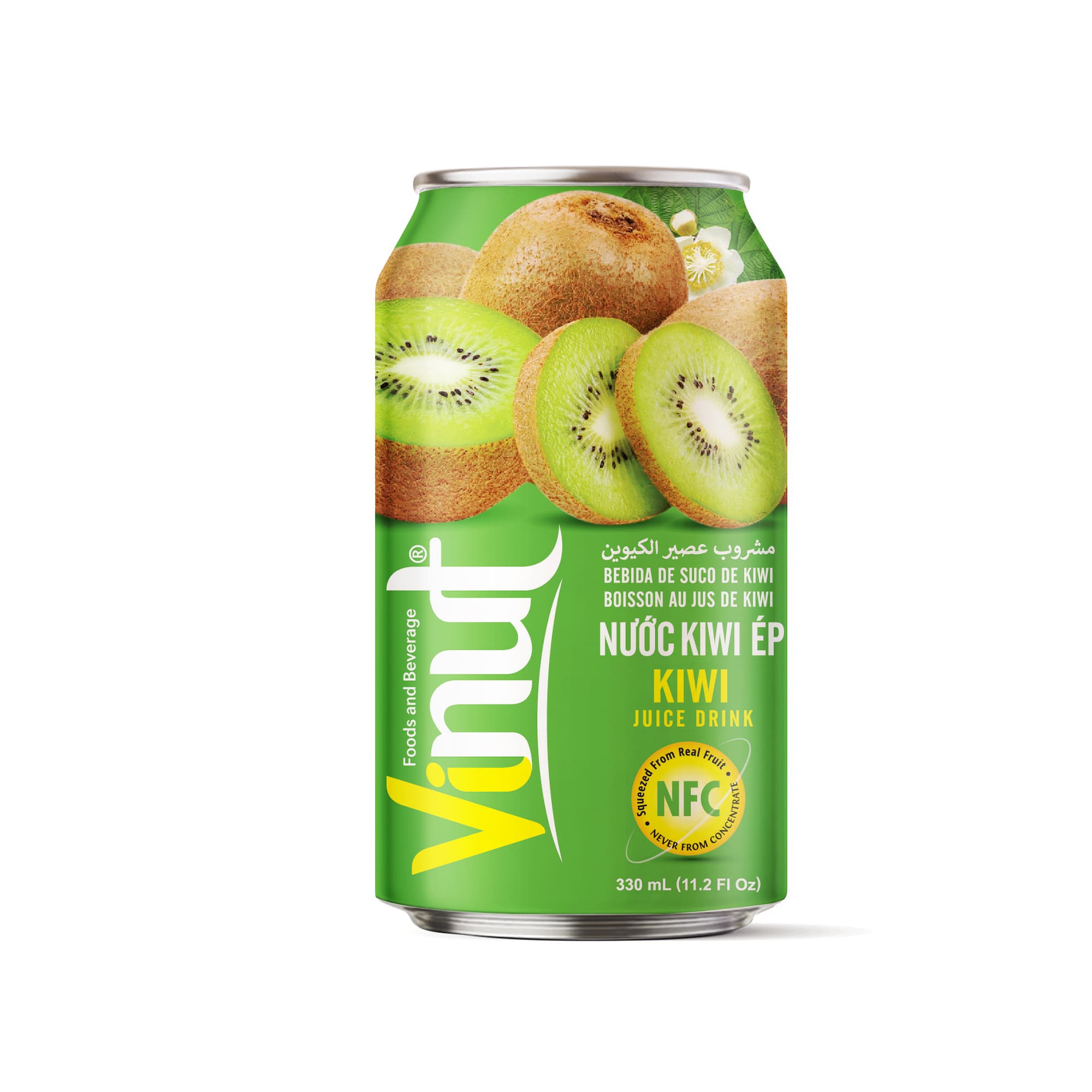 Vinut Kiwi Juice Drink, NFC, Slim Can, 11.2 fl oz 330 mL