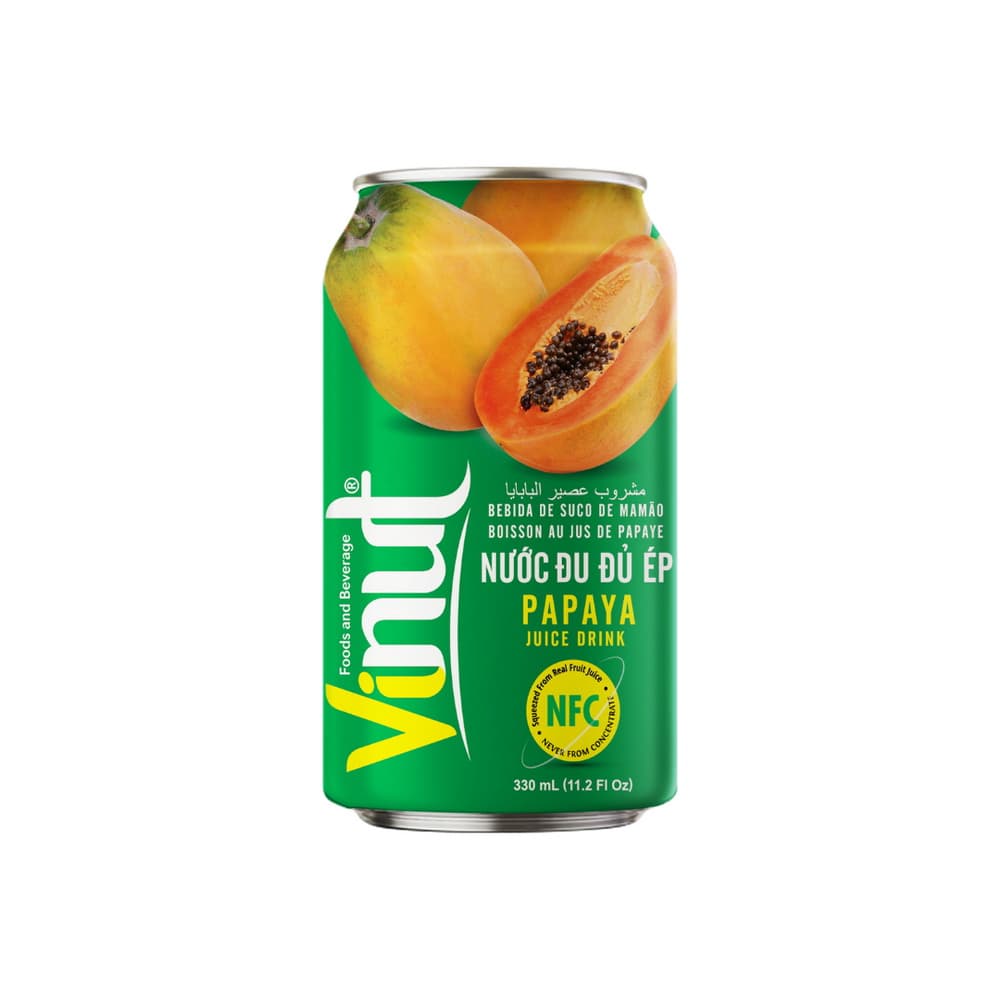 VINUT Papaya Juice Drink, 11.1 fl oz (330 mL) Can