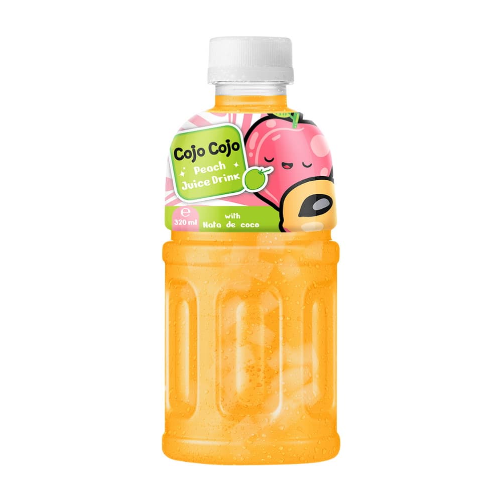 Vinut Peach Juice Drink, With Nata De Coco, PET Bottle, (320 mL)