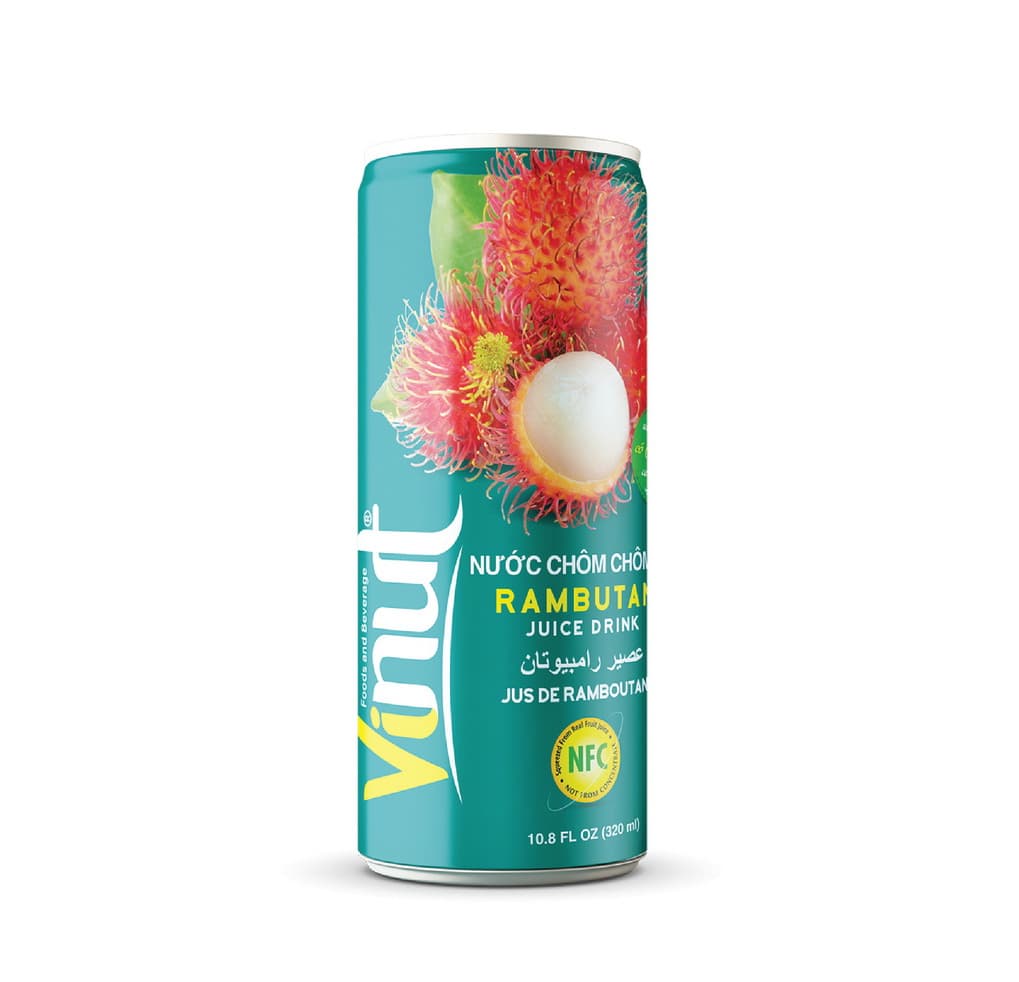 Vinut Rambutan Juice Drink, NFC, Slim Can, 10.8 fl oz 320 mL