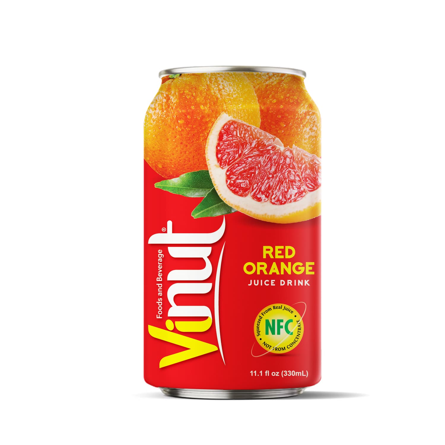 Vinut Red Orange Juice Drink, NFC, Slim Can, 11.1 fl oz 330 mL