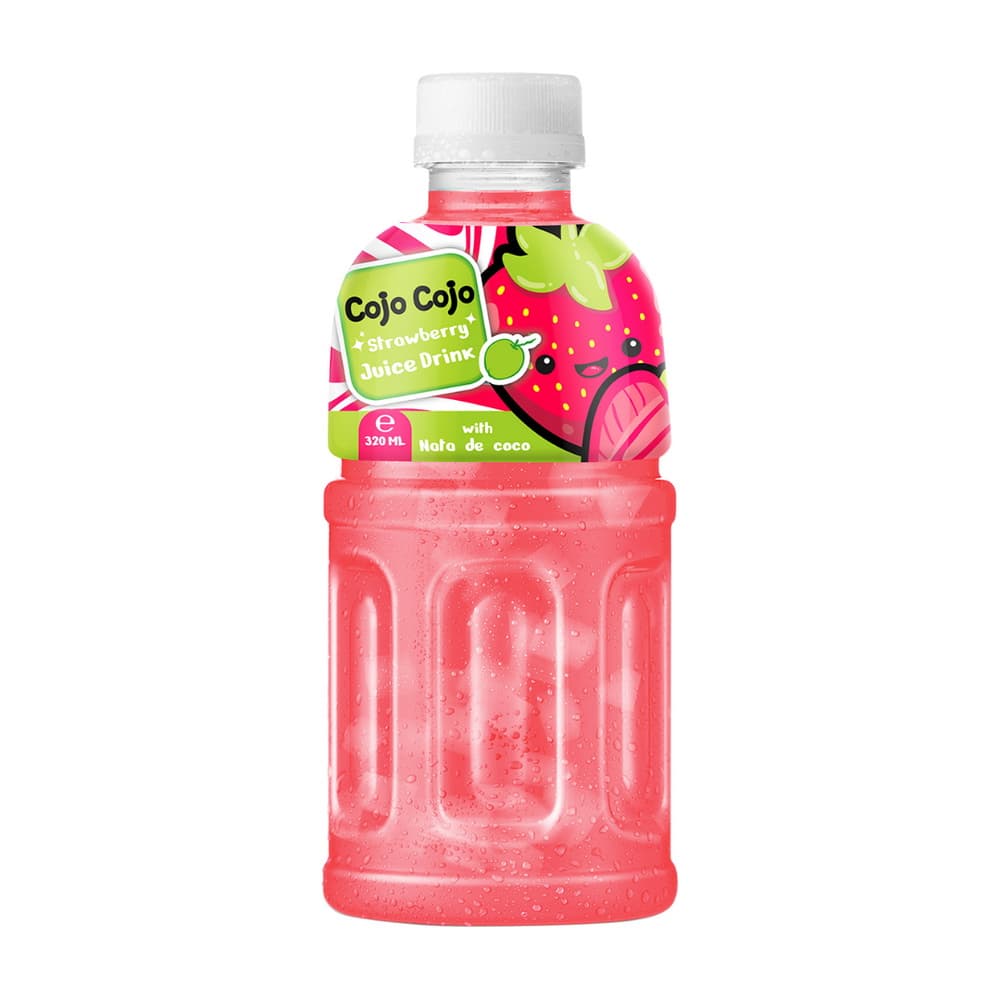 Vinut Strawberry Juice Drink, With Nata De Coco, PET Bottle, (320 mL)